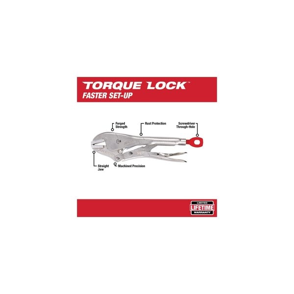 10 in Torque Lock Plain Grip Locking Plier