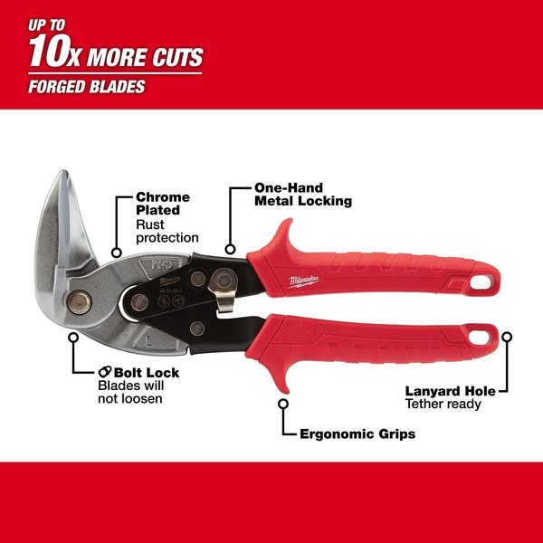 Left Cutting Right Angle Snips