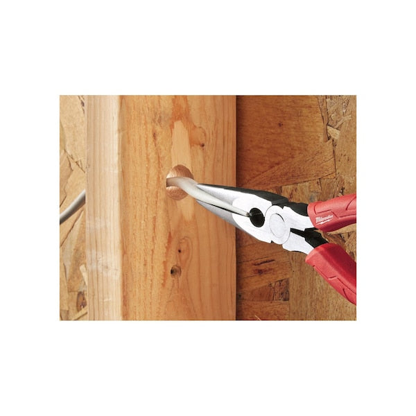 8 in Long Nose Plier, Side Cutter Comfort Grip Handle