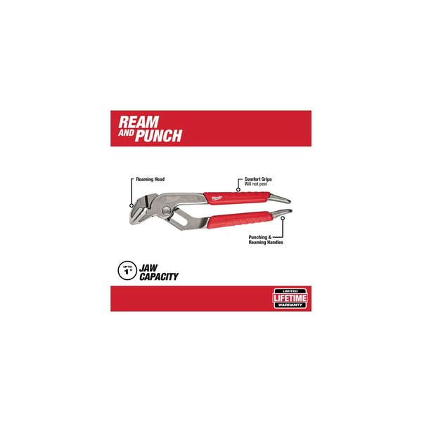 6 in Straight Jaw Tongue and Groove Plier, Serrated