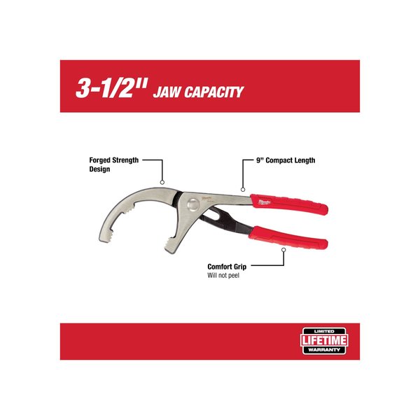 Comfort Grip PVC/Oil Filter Pliers