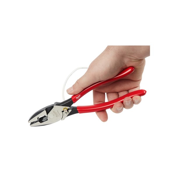 9 in Linemans Plier High Leverage w/ Wire Crimper, Steel