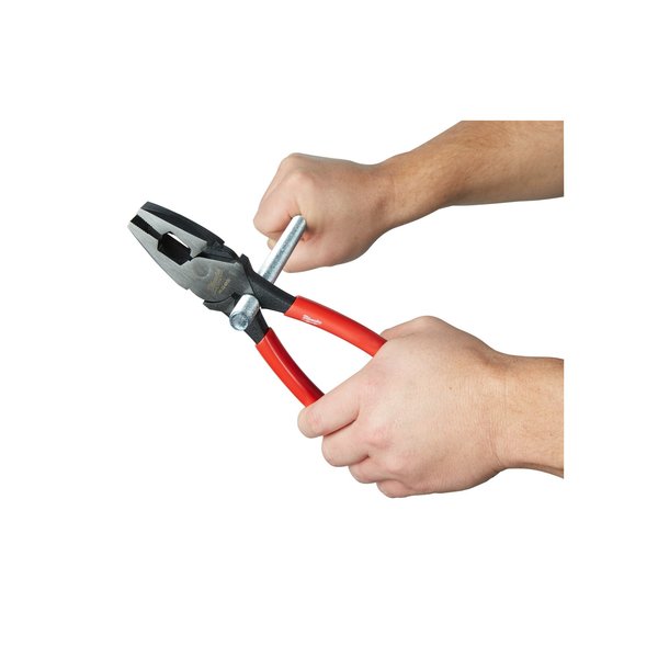 9 in Linemans Plier High Leverage, Steel