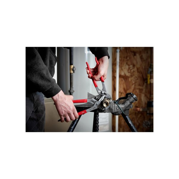 10 in Straight Jaw Tongue and Groove Plier, Serrated