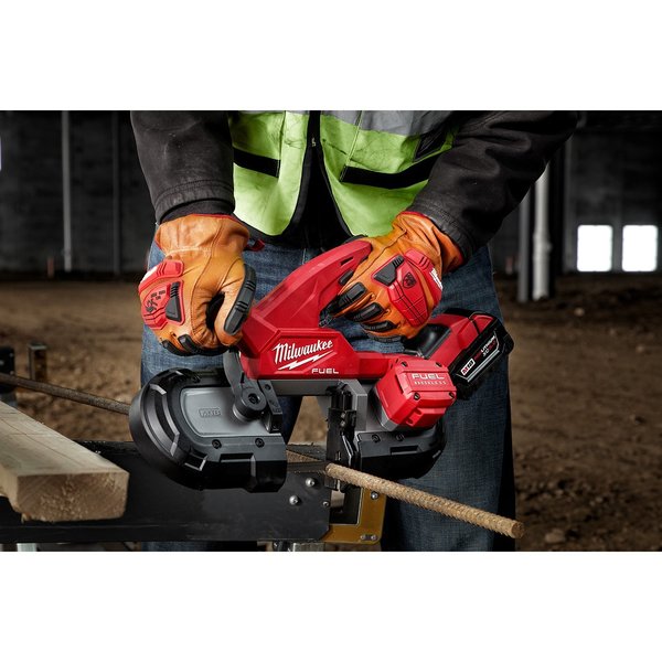 Work Gloves, Color Black/Brown/Red, 8