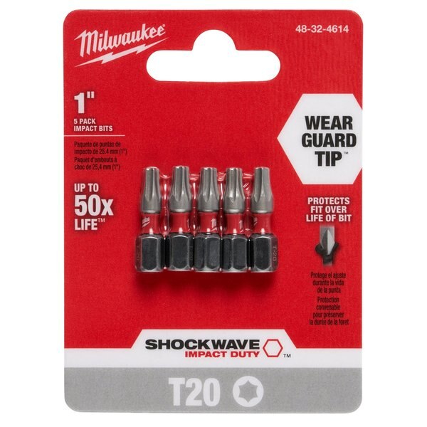 1 in. TORX T20 SHOCKWAVE Impact Duty Insert Bit (5 pk)