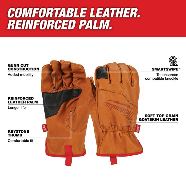 Goatskin Leather Gloves - S