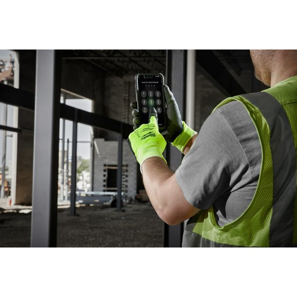 Level 1 Cut Resistant High Visibility Polyurethane Dipped Gloves - Medium