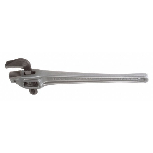 Pipe Wrench, Offset, Aluminum, 8 in L, 2 1/2 in Jaw Capacity