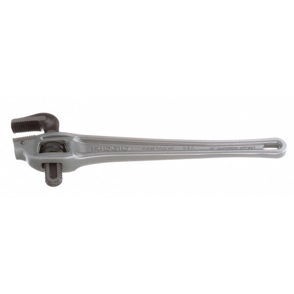 Pipe Wrench, Offset, Aluminum, 8 in L, 2 1/2 in Jaw Capacity