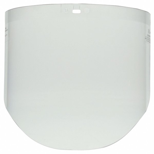 Faceshield Visor, Polycarbonate, Uncoated, 9 in Visor Height, 14.5 in Visor Width, Clear