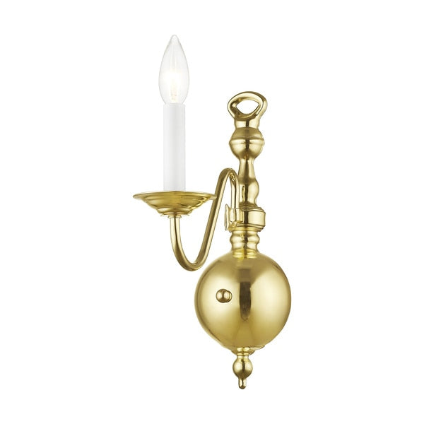 Williamsburgh 1 Light Polished Brass Wal
