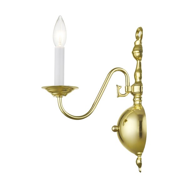 Williamsburgh 1 Light Polished Brass Wal