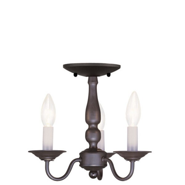 Williamsburgh 3 Light Bronze Convertible