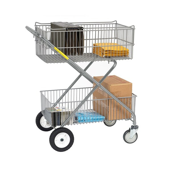 Steel Utility Cart, 2 Shelves, 40 lb