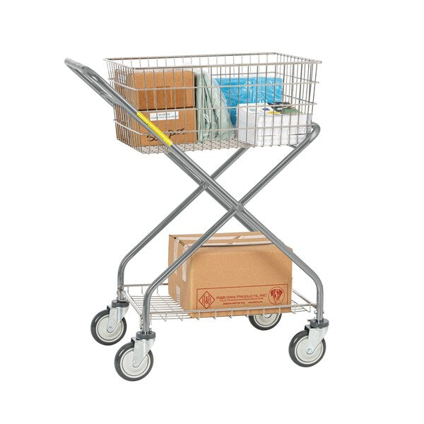 Steel Utility Cart, 2 Shelves, 25 lb