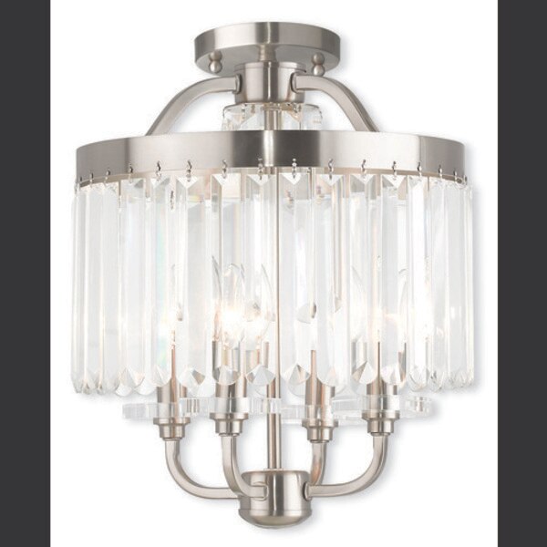 Ashton 4 Light Brushed Nickel Convertibl
