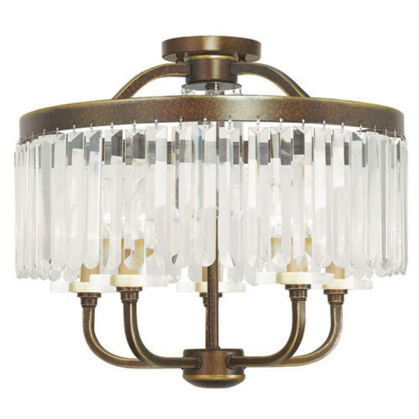 Ashton 5 Light Hand Painted Palacial Bronze