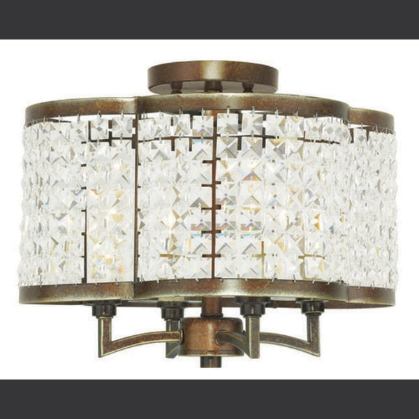 Grammercy 4 Light Hand Painted Palacial Bronze Convertible