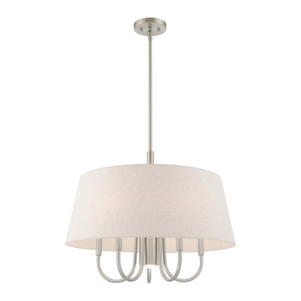 Belclaire 6 Light Brushed Nickel Pendant Chandelier