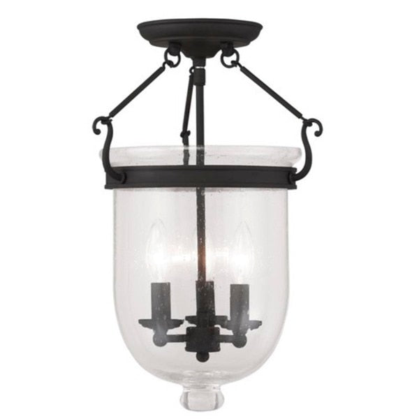 Jefferson 3 Light Black Ceiling Mount