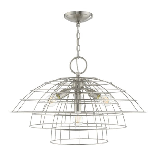 Brooklyn 4 Light Brushed Nickel Chandelier