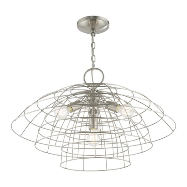 Brooklyn 4 Light Brushed Nickel Chandelier