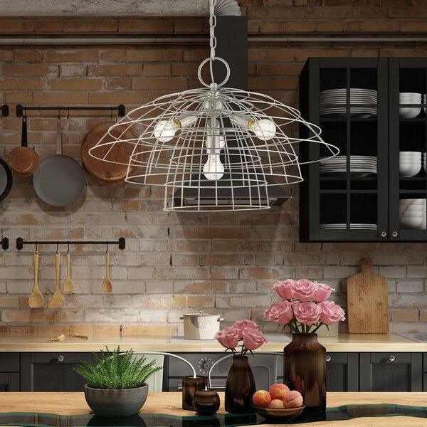 Brooklyn 4 Light Brushed Nickel Chandelier