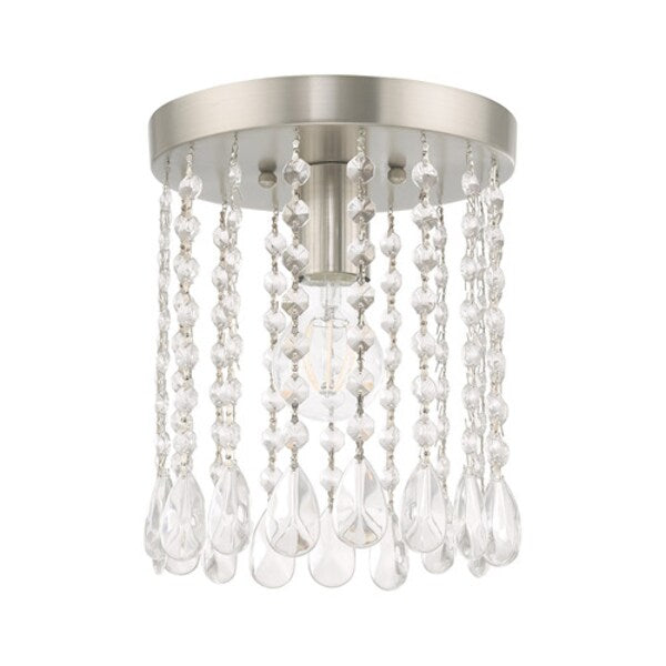 Elizabeth 1 Light Brushed Nickel Ceiling