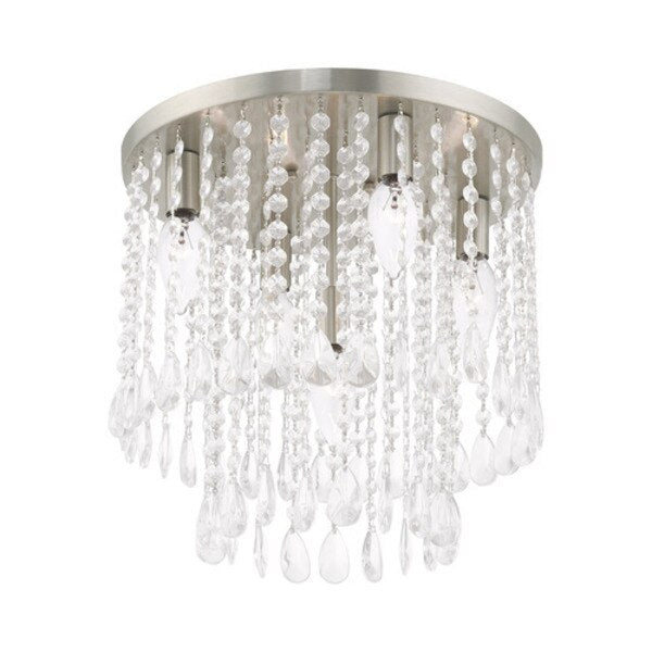 Elizabeth 5 Light Brushed Nickel Ceilin