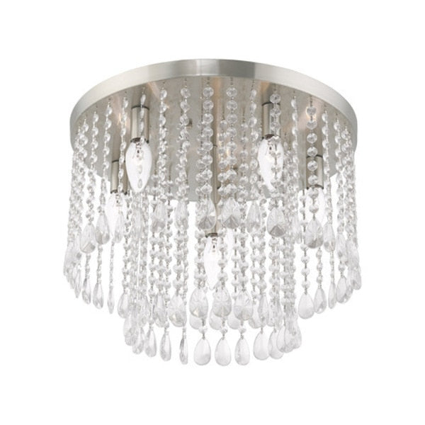 Elizabeth 6 Light Brushed Nickel Ceiling Mount