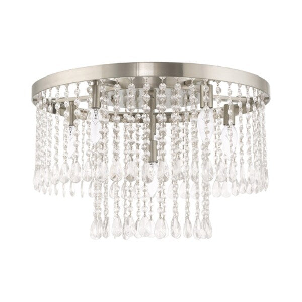 Elizabeth 6 Light Brushed Nickel Ceiling Mount