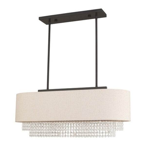 Carlisle 3 Light English Bronze Linear Chandelier