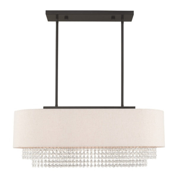 Carlisle 3 Light English Bronze Linear Chandelier