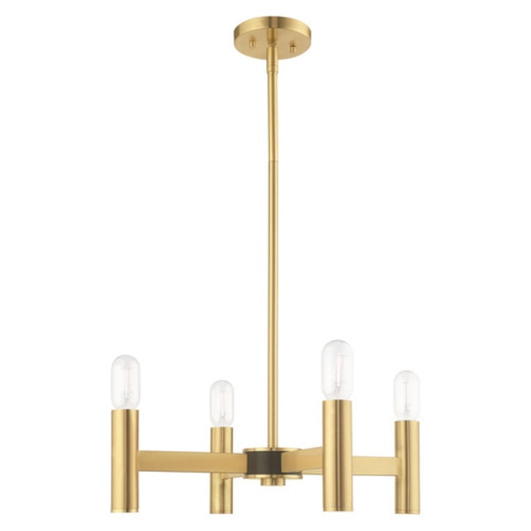 Copenhagen 4 Light Satin Brass Mini Chandelier