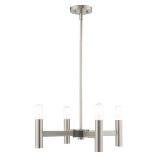 Copenhagen 4 Light Brushed Nickel Mini Chandelier