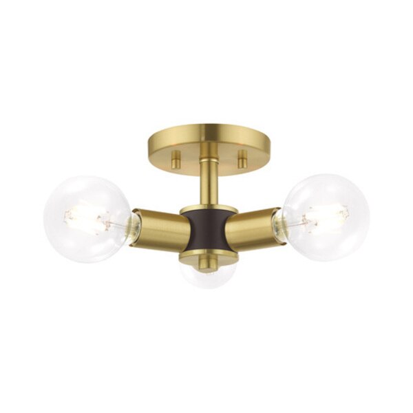Copenhagen 3 Light Satin Brass Ceiling M