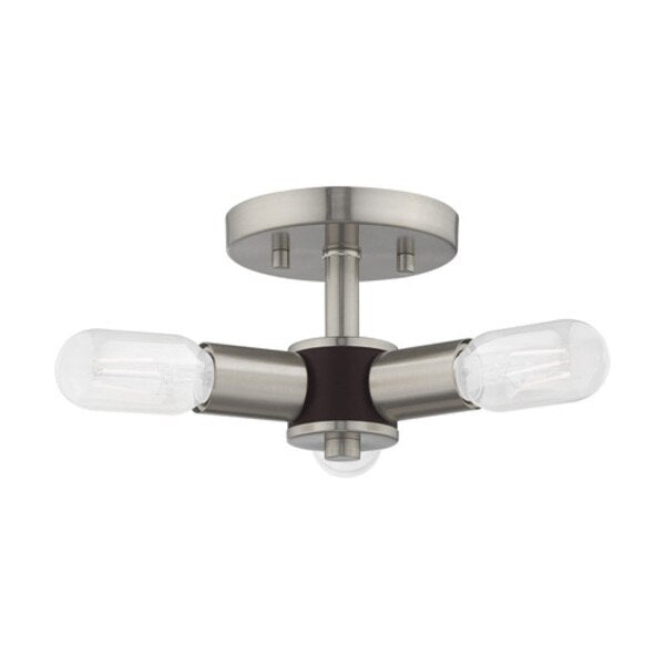Copenhagen 3 Light Brushed Nickel Ceilin
