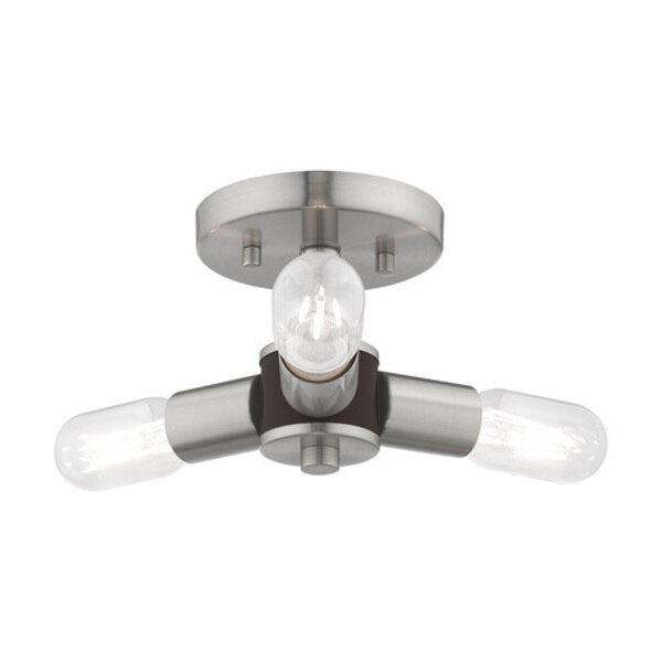 Copenhagen 3 Light Brushed Nickel Ceilin