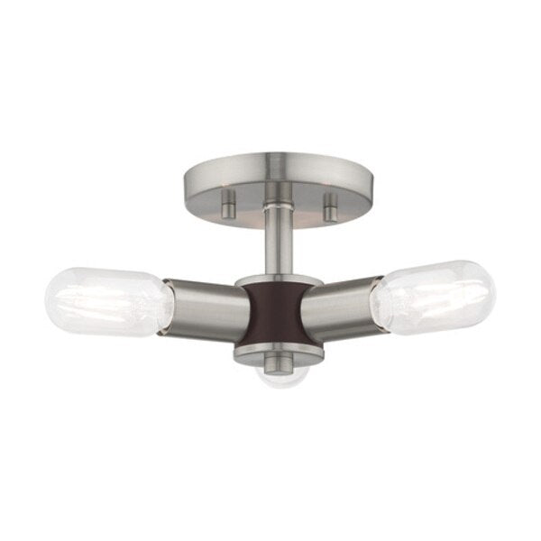 Copenhagen 3 Light Brushed Nickel Ceilin