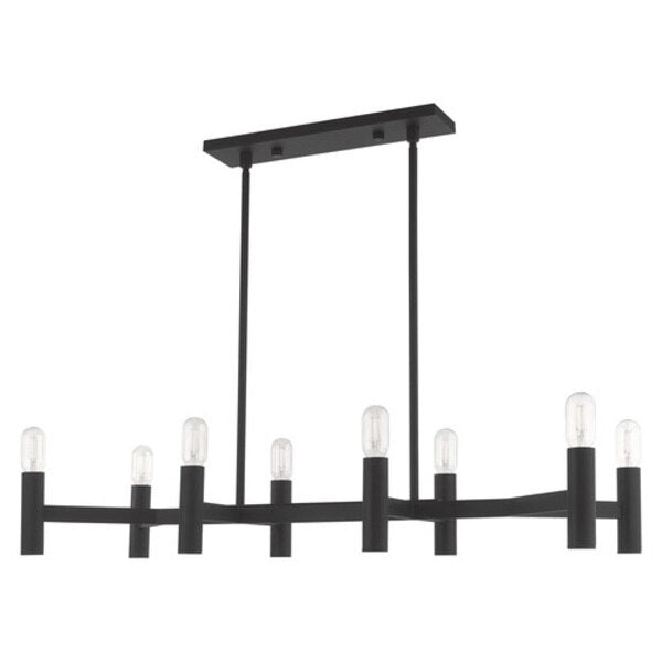 Copenhagen 8 Light Black Linear Chandelier