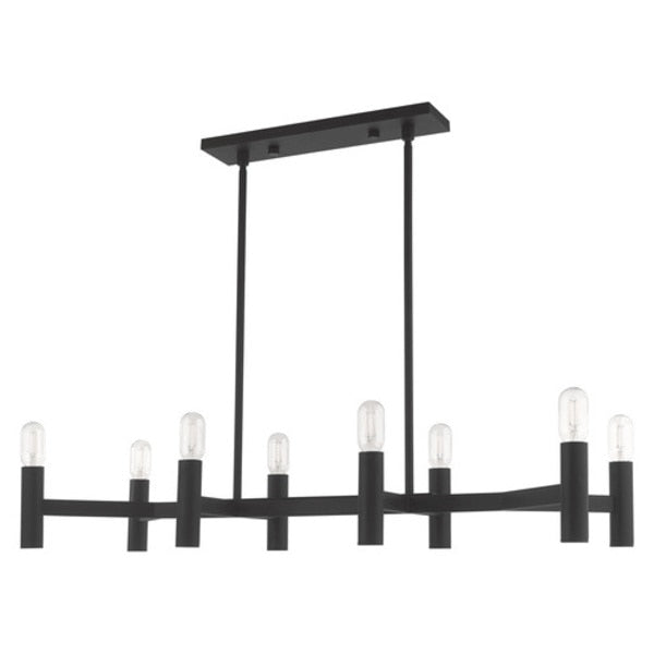 Copenhagen 8 Light Black Linear Chandelier