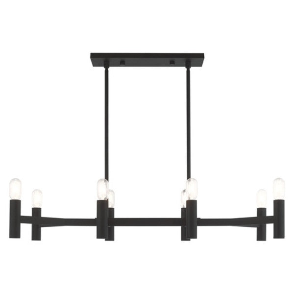 Copenhagen 8 Light Black Linear Chandelier