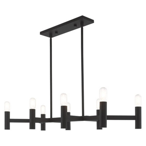 Copenhagen 8 Light Black Linear Chandelier