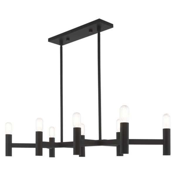 Copenhagen 8 Light Black Linear Chandelier