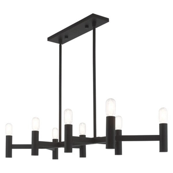 Copenhagen 8 Light Black Linear Chandelier