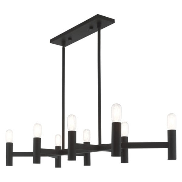 Copenhagen 8 Light Black Linear Chandelier