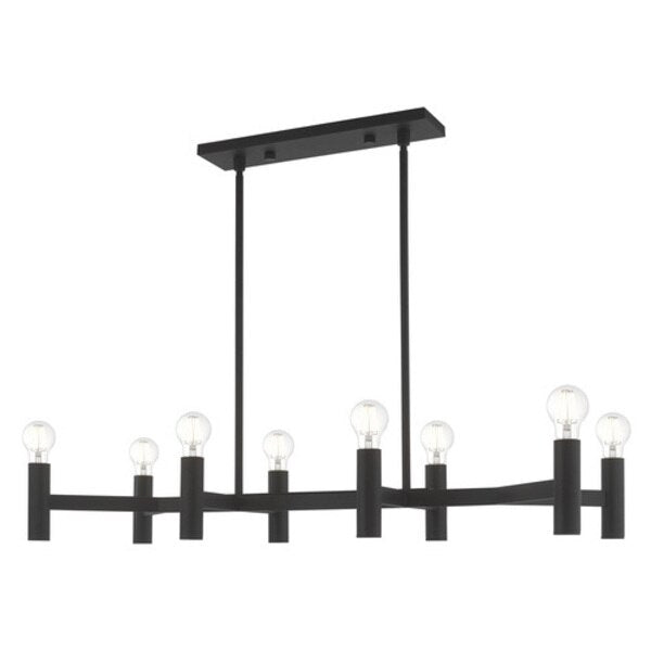 Copenhagen 8 Light Black Linear Chandelier