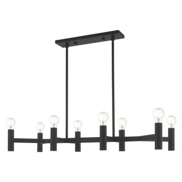 Copenhagen 8 Light Black Linear Chandelier