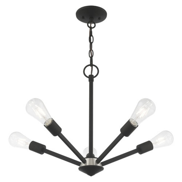 Prague 5 Light Black Chandelier